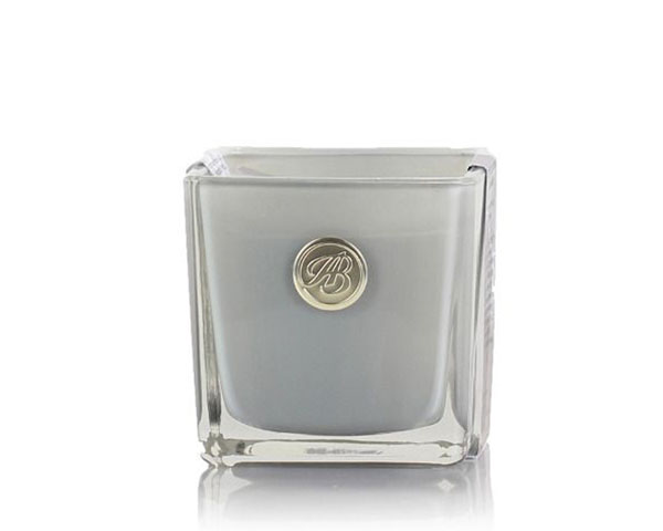 Bl Candle Grey Cotton Flower & Amber