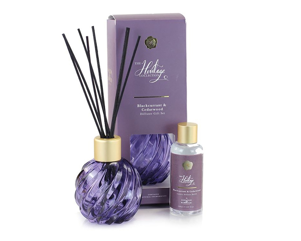 HC Diffuser Set Purple Velvet Bkcurrant Cedarw