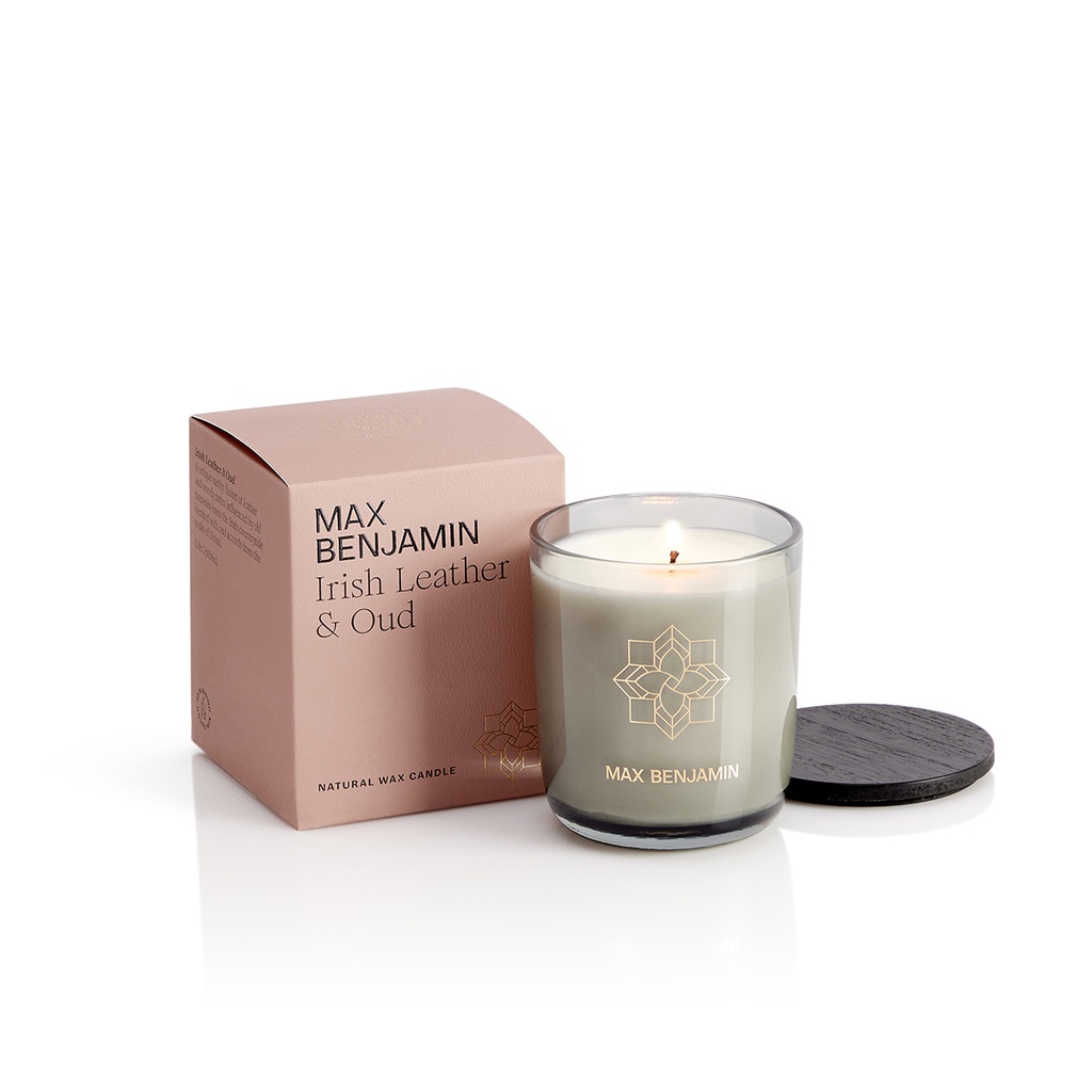 MB Scented Candle Irish Leather & Oud