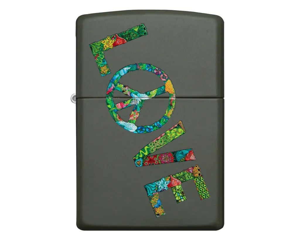 Aansteker Zippo Love Peace Nature Design