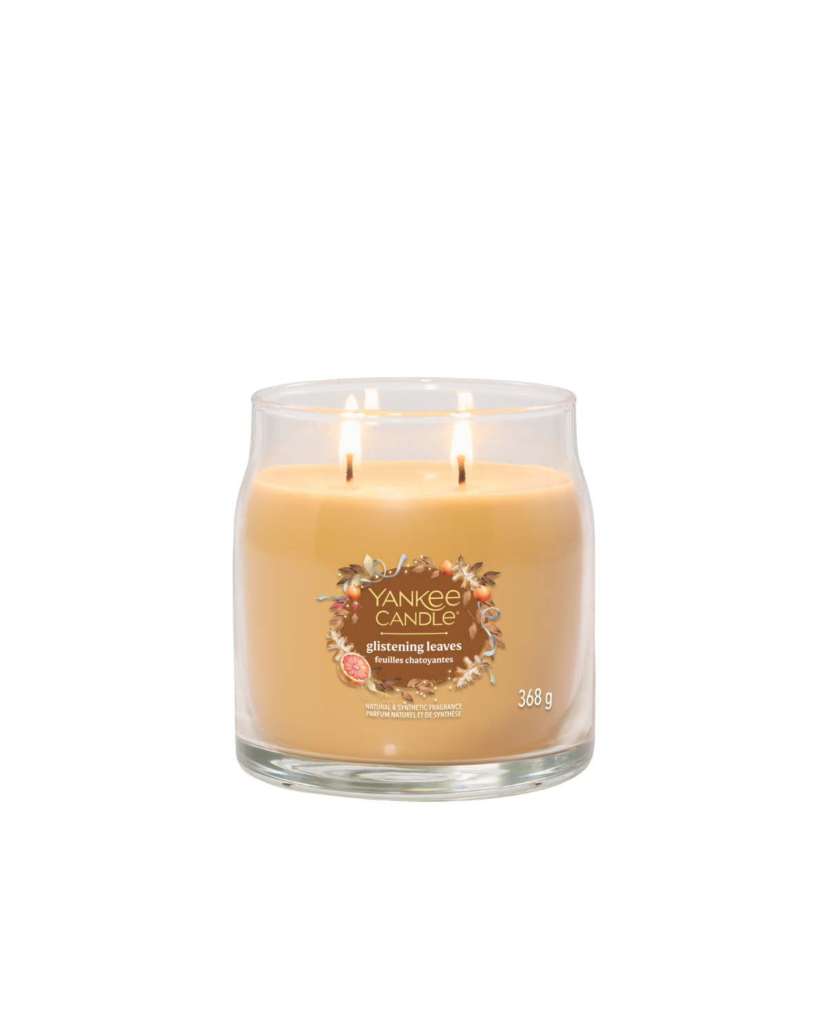 [2653147E] YC Glistening Leaves Signature Medium Jar