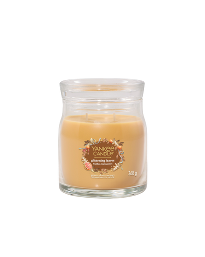 [2653147E] YC Glistening Leaves Signature Medium Jar