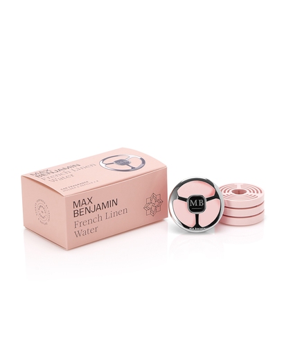 [RB-CFGB02] MB Car Fragrance Holder + 4 Refills Gift Set French Linen Water