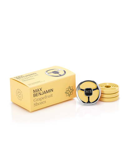 [RB-CFGB09] MB Car Fragrance Holder + 4 Refills Gift Set Grapefruit Shores
