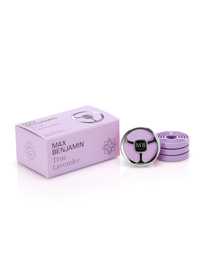 [RB-CFGB08] MB Car Fragrance Holder + 4 Refills Gift Set True Lavender